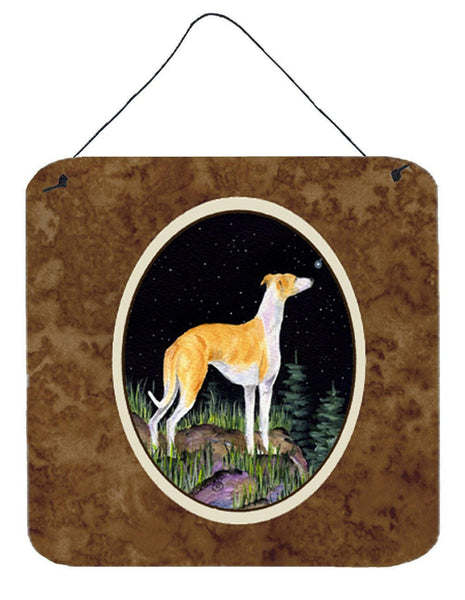 Starry Night Whippet Aluminium Metal Wall or Door Hanging Prints by Caroline's Treasures