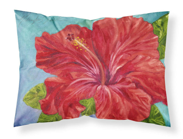 Red Hibiscus by Malenda Trick Fabric Standard Pillowcase TMTR0319PILLOWCASE by Caroline's Treasures