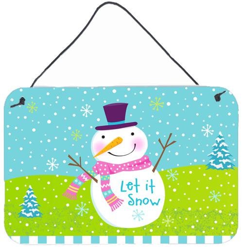 Christmas+Snowman+Let+it+Snow+Wall+or+Door+Hanging+Prints+VHA3017DS812+by+Caroline's+Treasures