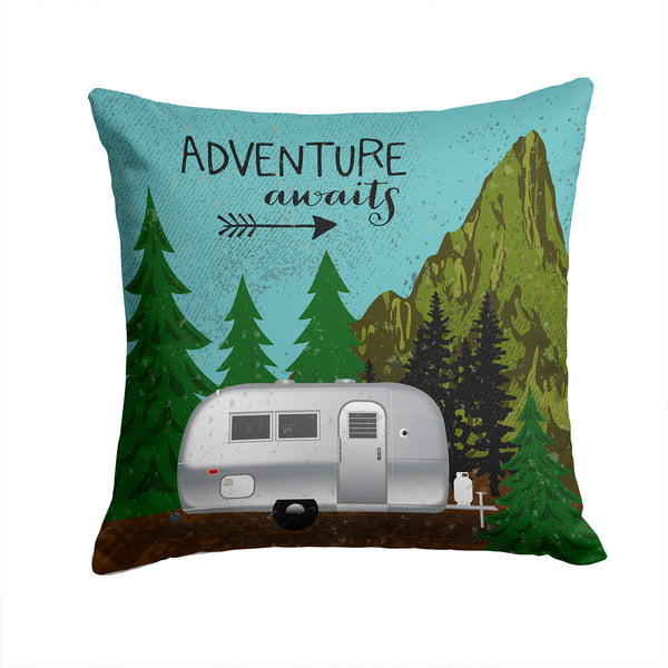 Airstream Camper Adventure Awaits Fabric Decorative Pillow VHA3022PW1414 - the-store.com