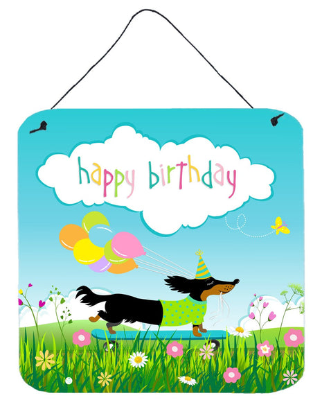 Happy Birthday Dachshund Wall or Door Hanging Prints VHA3029DS66 by Caroline's Treasures