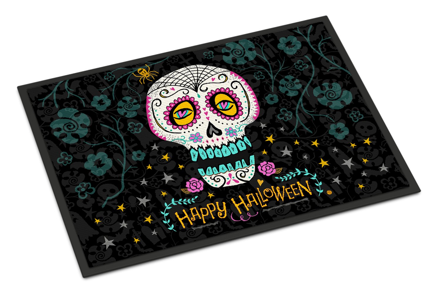 Happy Halloween Day of the Dead Indoor or Outdoor Mat 24x36 VHA3035JMAT