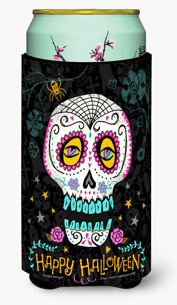 Happy Halloween Day of the Dead Tall Boy Beverage Insulator Hugger VHA3035TBC by Caroline's Treasures