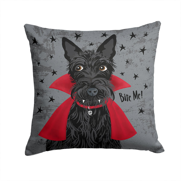 Halloween Vampire Scottie Fabric Decorative Pillow VHA3037PW1414 - the-store.com