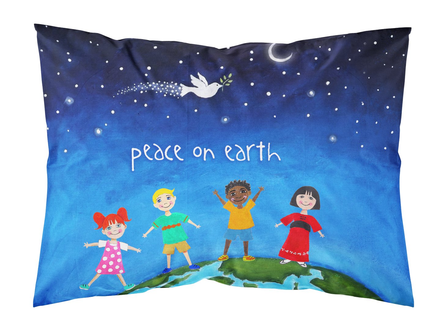 Peace on Earth Fabric Standard Pillowcase VHA3039PILLOWCASE