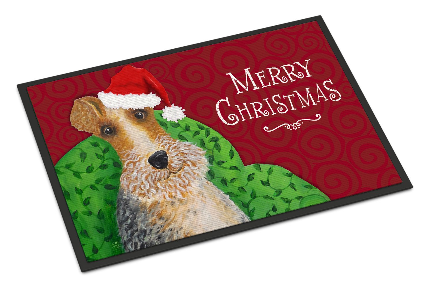 Wire Fox Terrier Christmas Indoor or Outdoor Mat 24x36 VHA3040JMAT