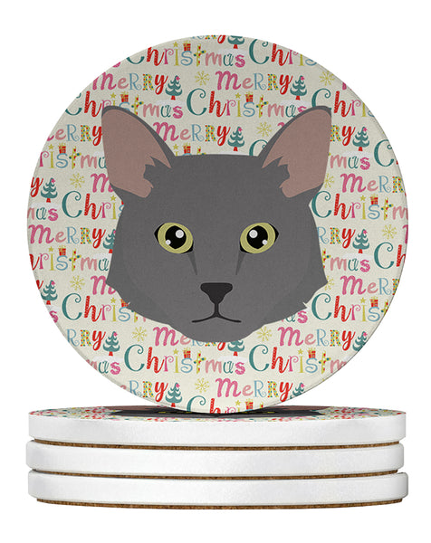 Buy this Nebelung Cat Christmas Large Sandstone Coasters Pack of 4
