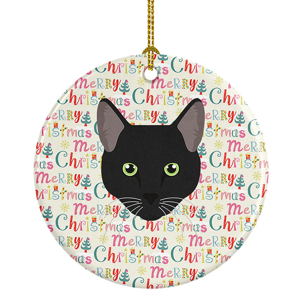 Buy this Pantherette Cat Christmas Ceramic Ornament