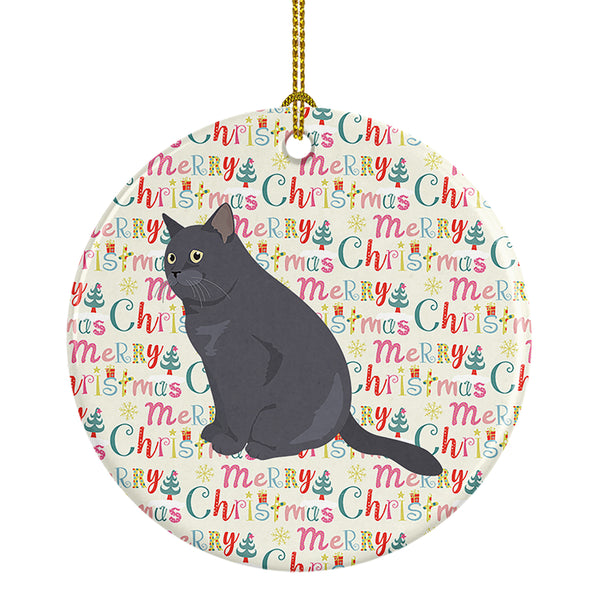 Buy this British Shorthair Cat Christmas Ceramic Ornament