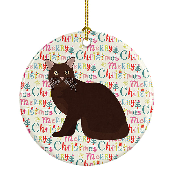 Buy this Burmese #2 Cat Christmas Ceramic Ornament