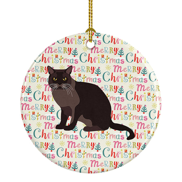 Buy this European Burmese Cat Christmas Ceramic Ornament