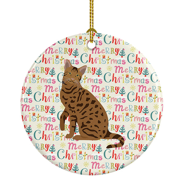 Buy this Ocicat #2 Cat Christmas Ceramic Ornament