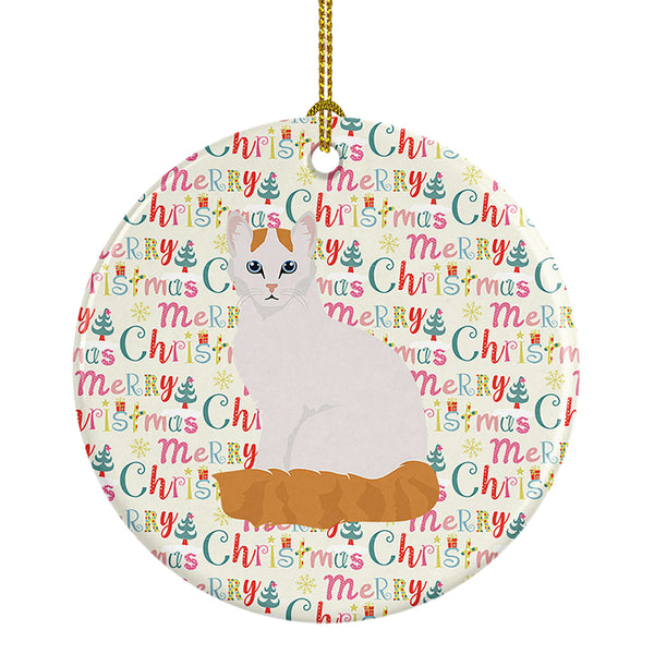 Buy this Turkish Van Cat Christmas Ceramic Ornament