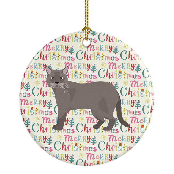 Buy this European Burmese Cat Christmas Ceramic Ornament