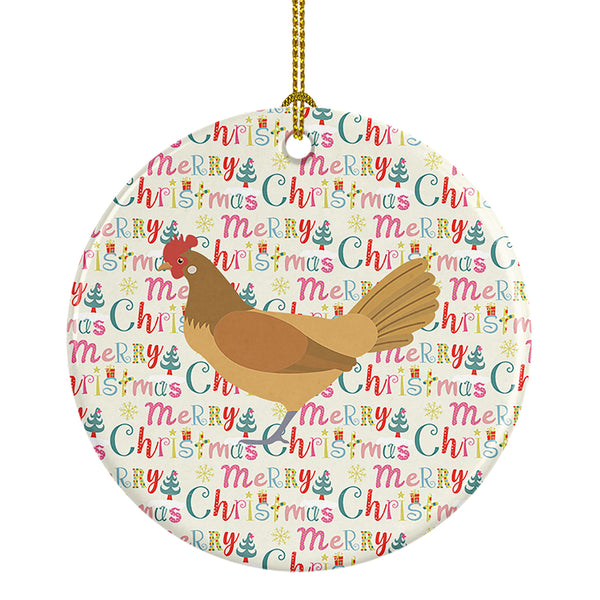 Buy this Frisian Friesian Chicken Christmas Ceramic Ornament