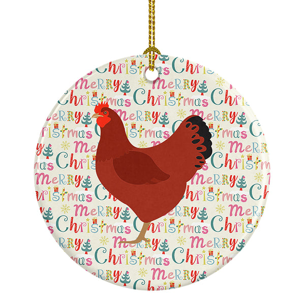 Buy this New Hampshire Red Chicken Christmas Ceramic Ornament