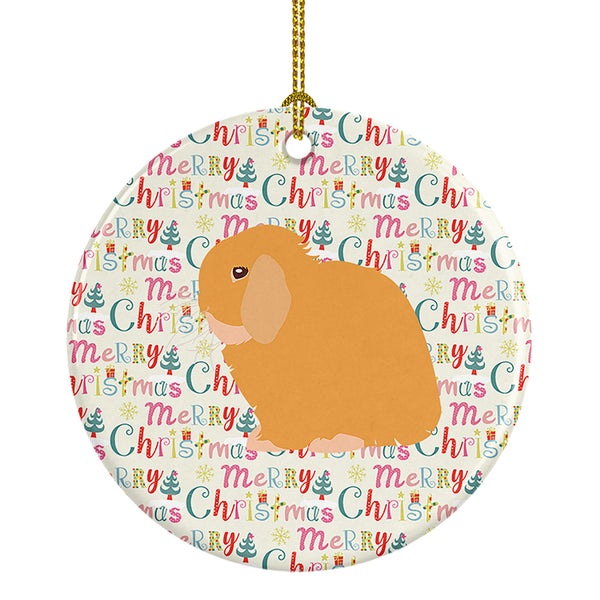 Buy this Holland Lop Rabbit Christmas Ceramic Ornament