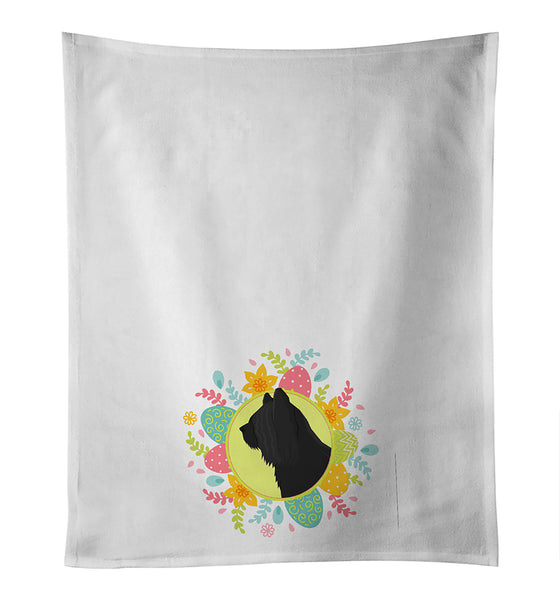 Buy this Skye Terrier Easter White Kitchen Towel Set of 2