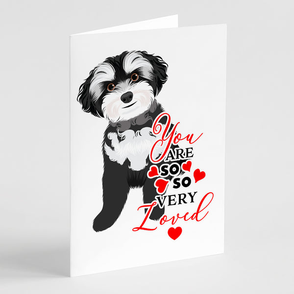 Buy this Shih-Tzu Black and White #2 so Loved Greeting Cards and Envelopes Pack of 8