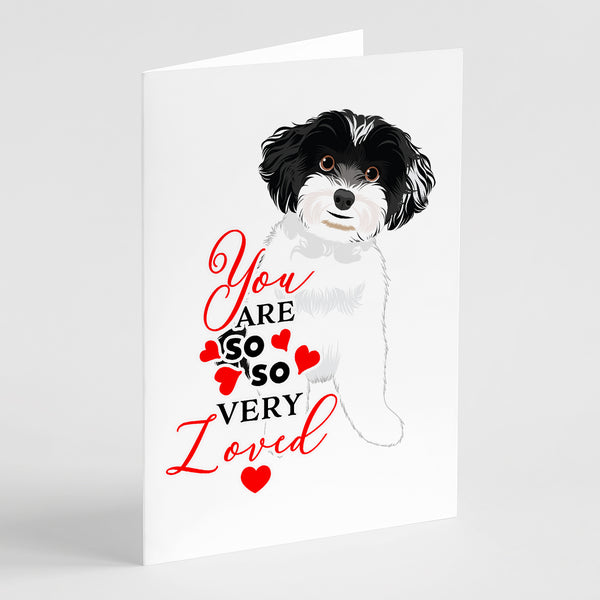 Buy this Shih-Tzu Black and White #4 so Loved Greeting Cards and Envelopes Pack of 8