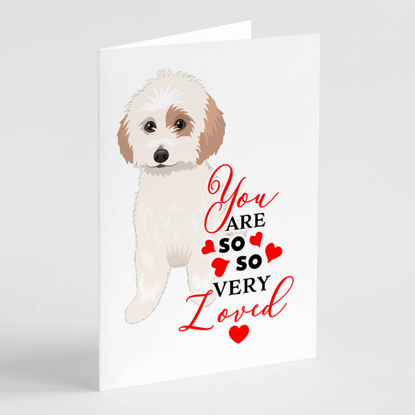 Buy this Shih-Tzu White and Red so Loved Greeting Cards and Envelopes Pack of 8