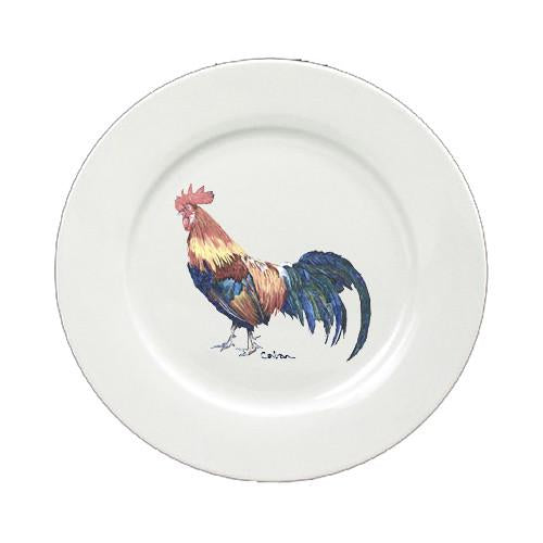 Rooster Round Ceramic White Dinner Plate 8518-DPW-11 by Caroline's Treasures