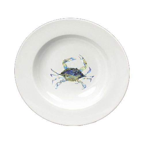 Blue Crab Round Ceramic White Soup Bowl 8656-SBW-825 by Caroline's Treasures