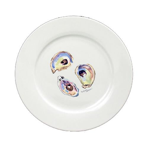 Oysters in the Round Round Ceramic White Salad Plate 8330-DPW by Caroline's Treasures