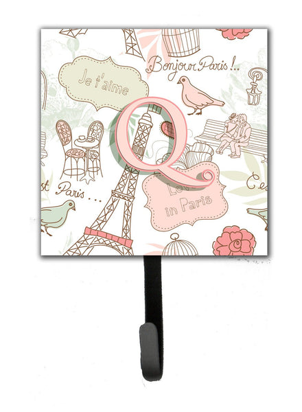 Letter Q Love in Paris Pink Leash or Key Holder CJ2002-QSH4 by Caroline's Treasures