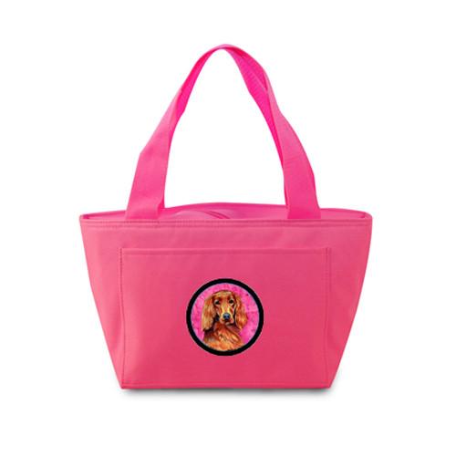 Pink Irish Setter  Lunch Bag or Doggie Bag LH9389PK