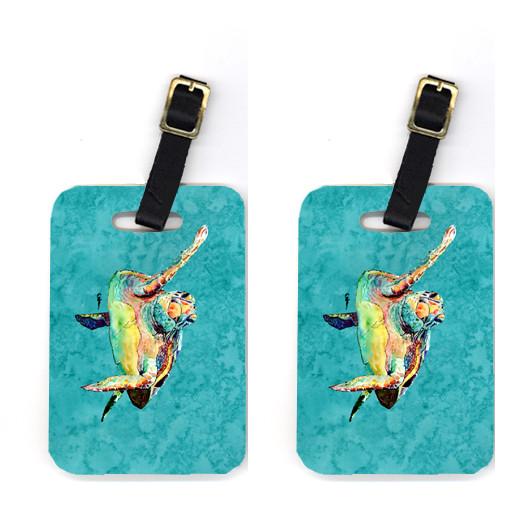 Pair of Turtle Luggage Tags by Caroline's Treasures