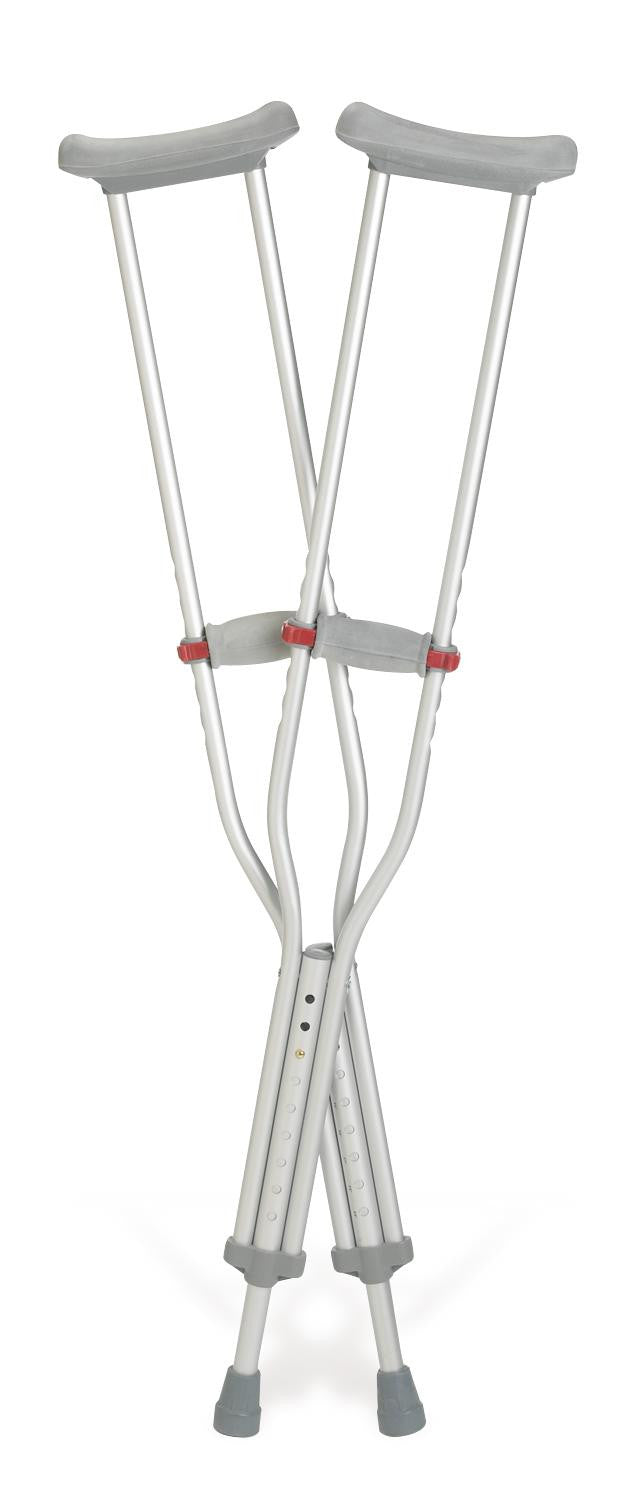 Photo 1 of Red Dot Aluminum Crutches