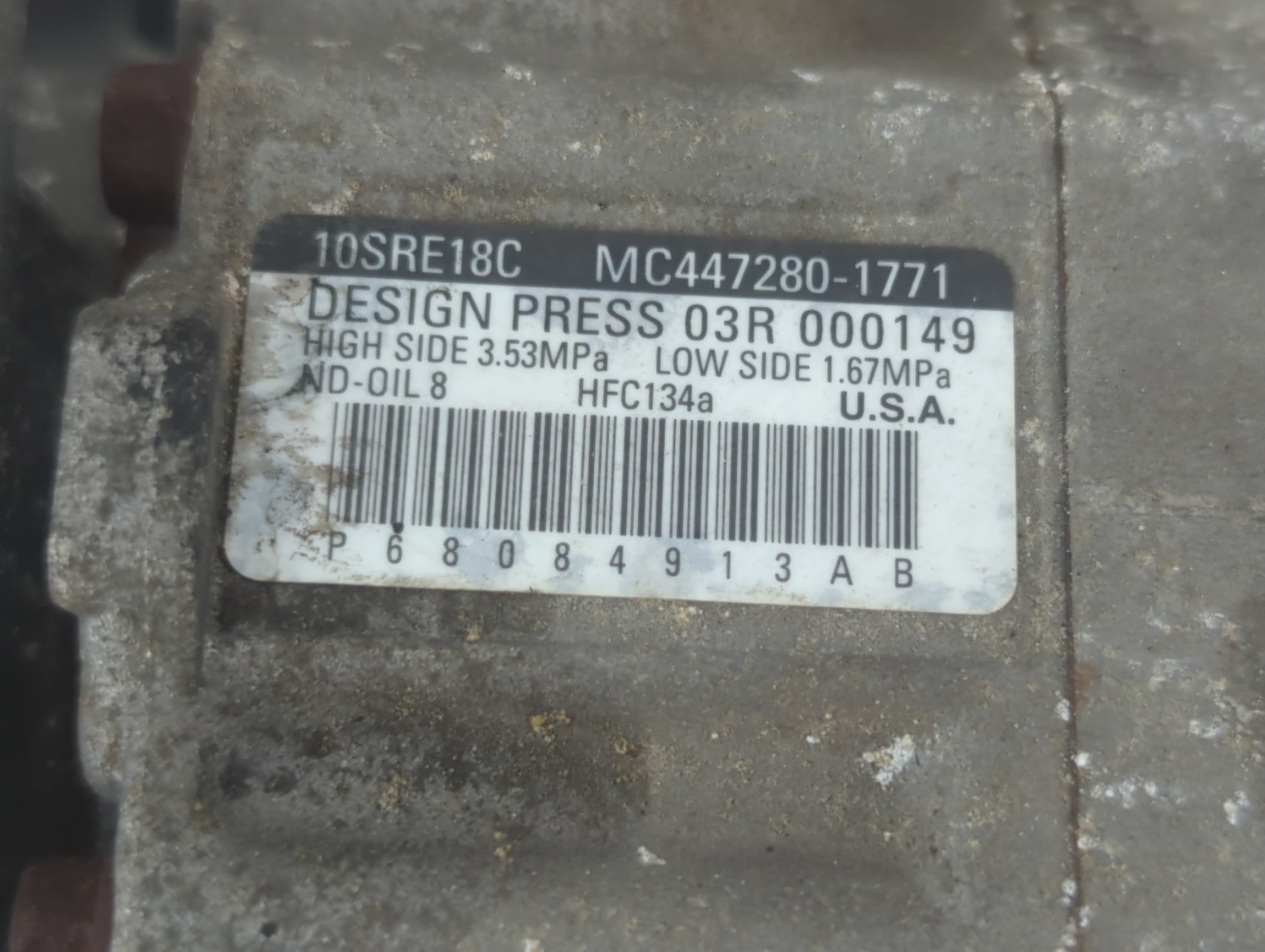 2011-2019 Dodge Journey Air Conditioning A/c Ac Compressor Oem - Oemusedautoparts1.com