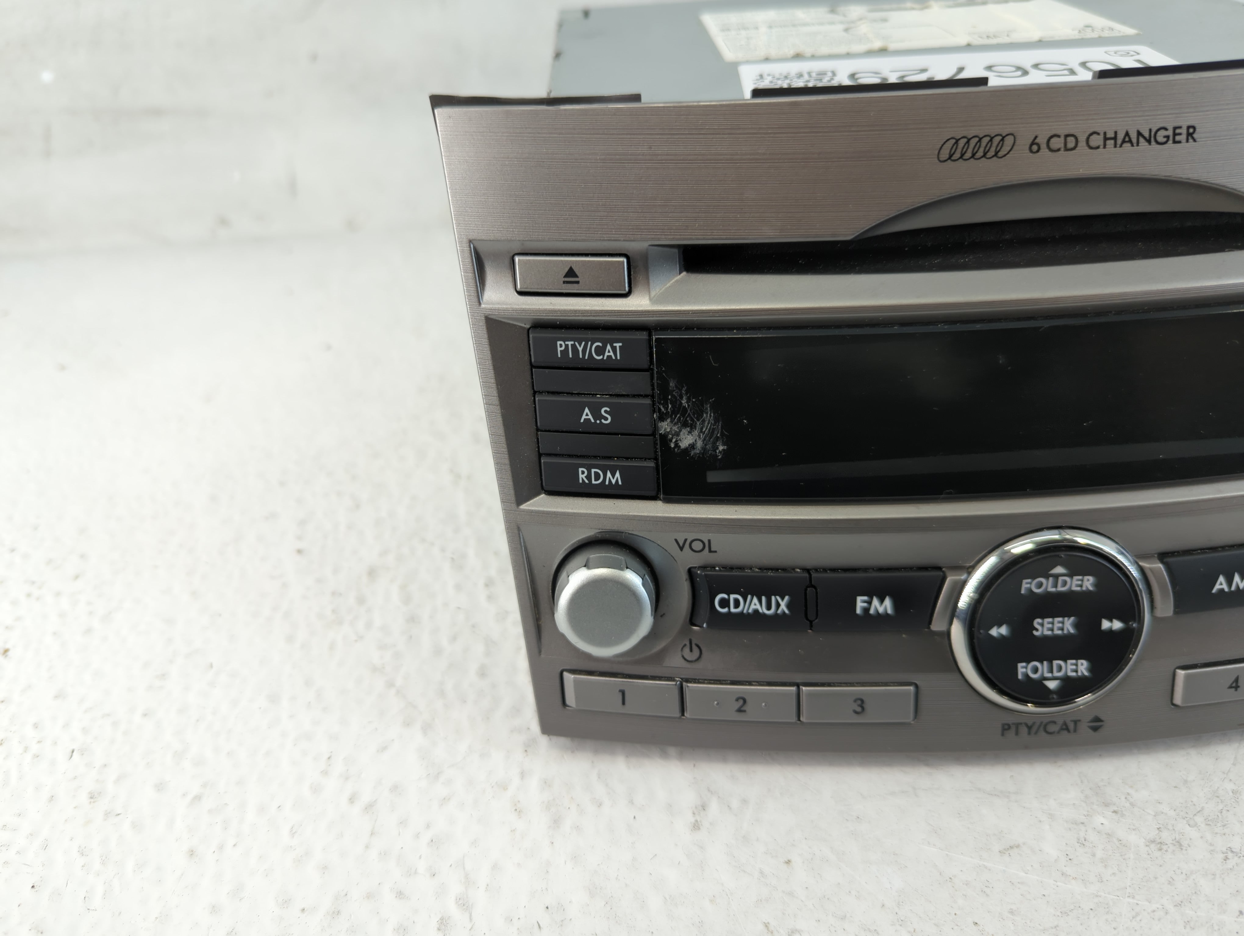 2010-2012 Subaru Legacy Radio AM FM Cd Player Receiver Replacement P/N:86201AJ60A Fits Fits 2010 2011 2012 OEM Used Auto Parts - Oemusedautoparts1.com