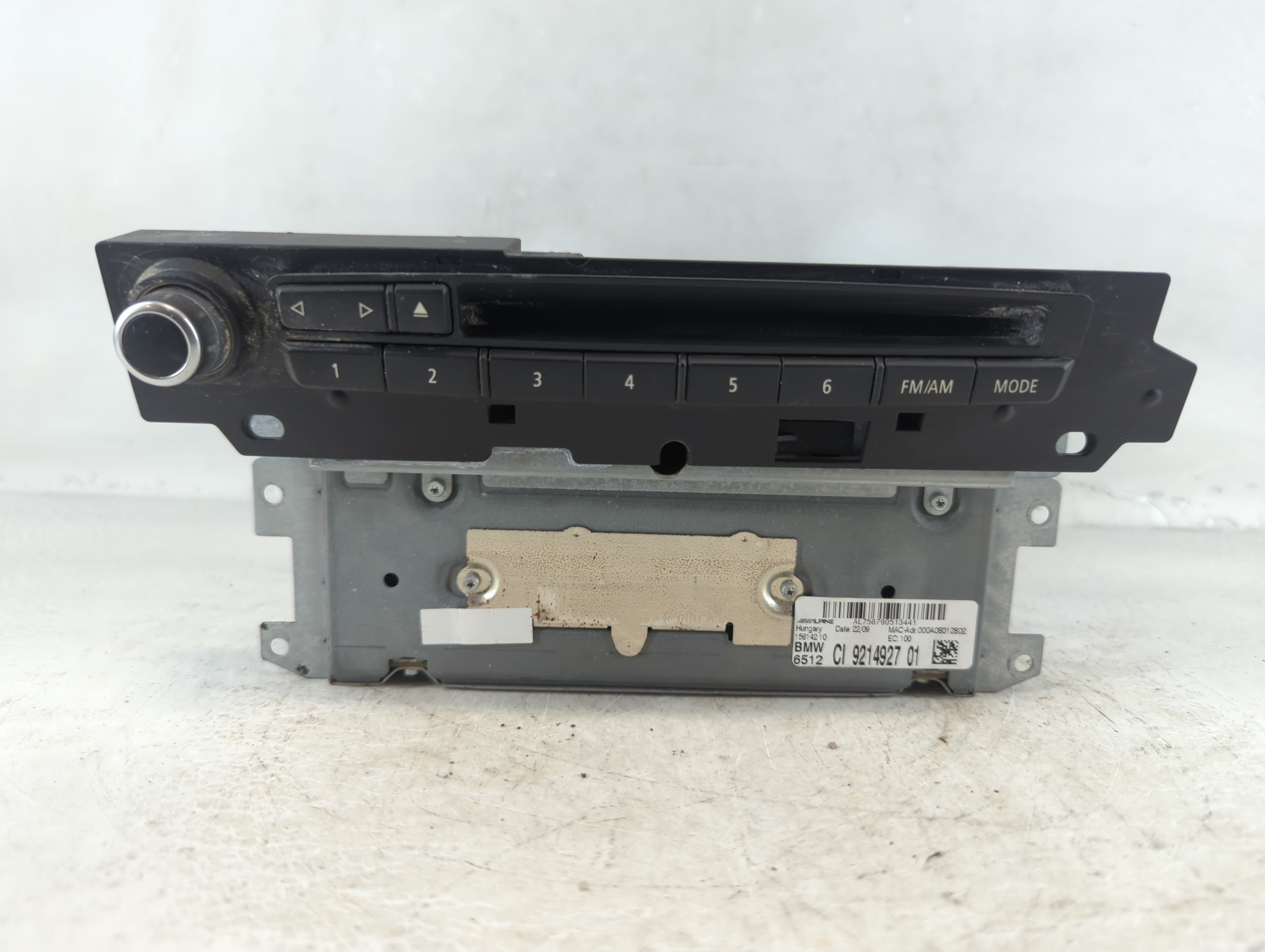 2006-2010 Bmw 650i Radio AM FM Cd Player Receiver Replacement P/N:CI 9214927 01 Fits Fits 2006 2007 2008 2009 2010 OEM Used Auto Parts - Oemusedautoparts1.com