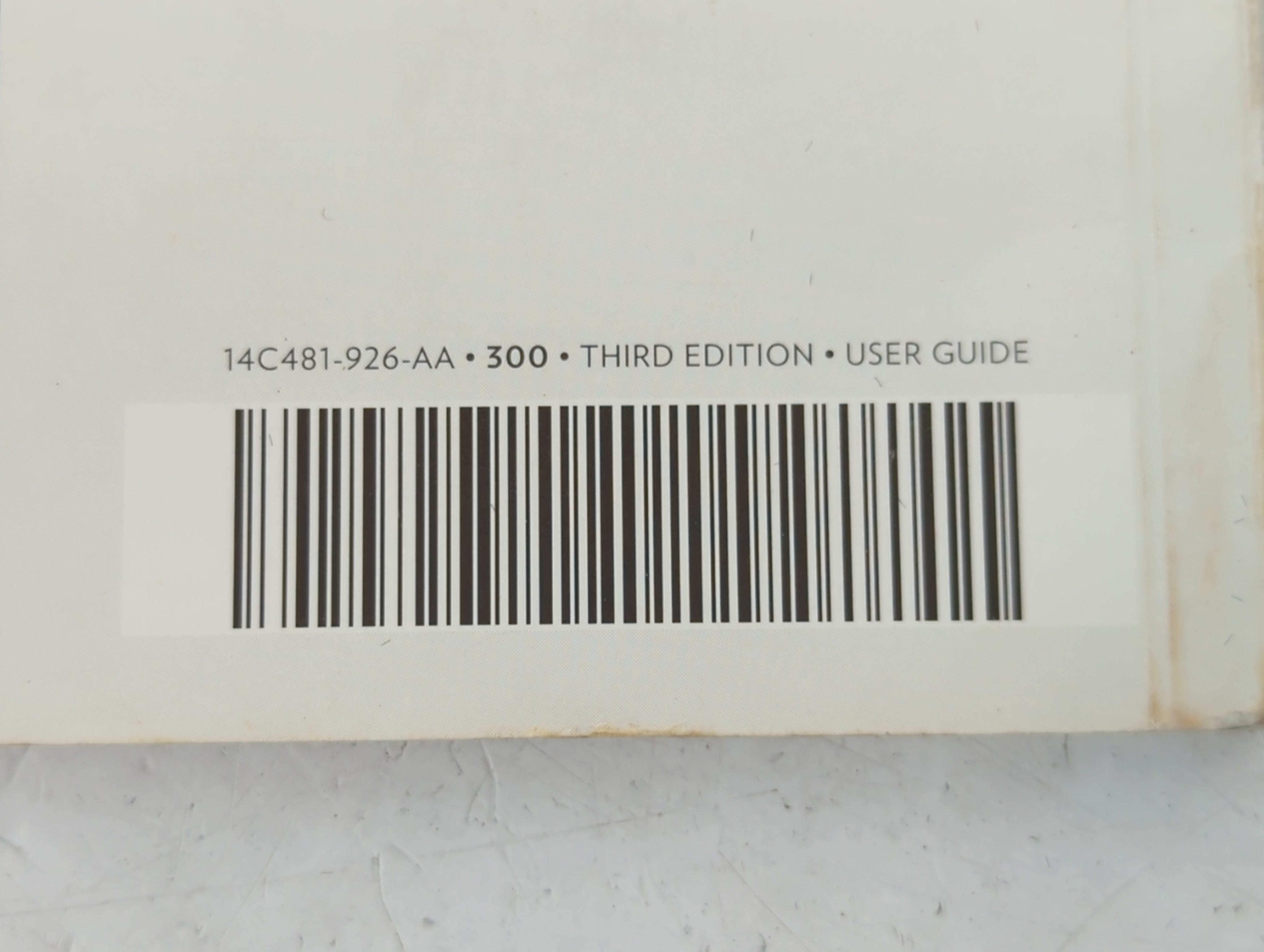 2014 Chrysler 300 Owners Manual Book Guide P/N:14C481-926-AA OEM Used Auto Parts - Oemusedautoparts1.com