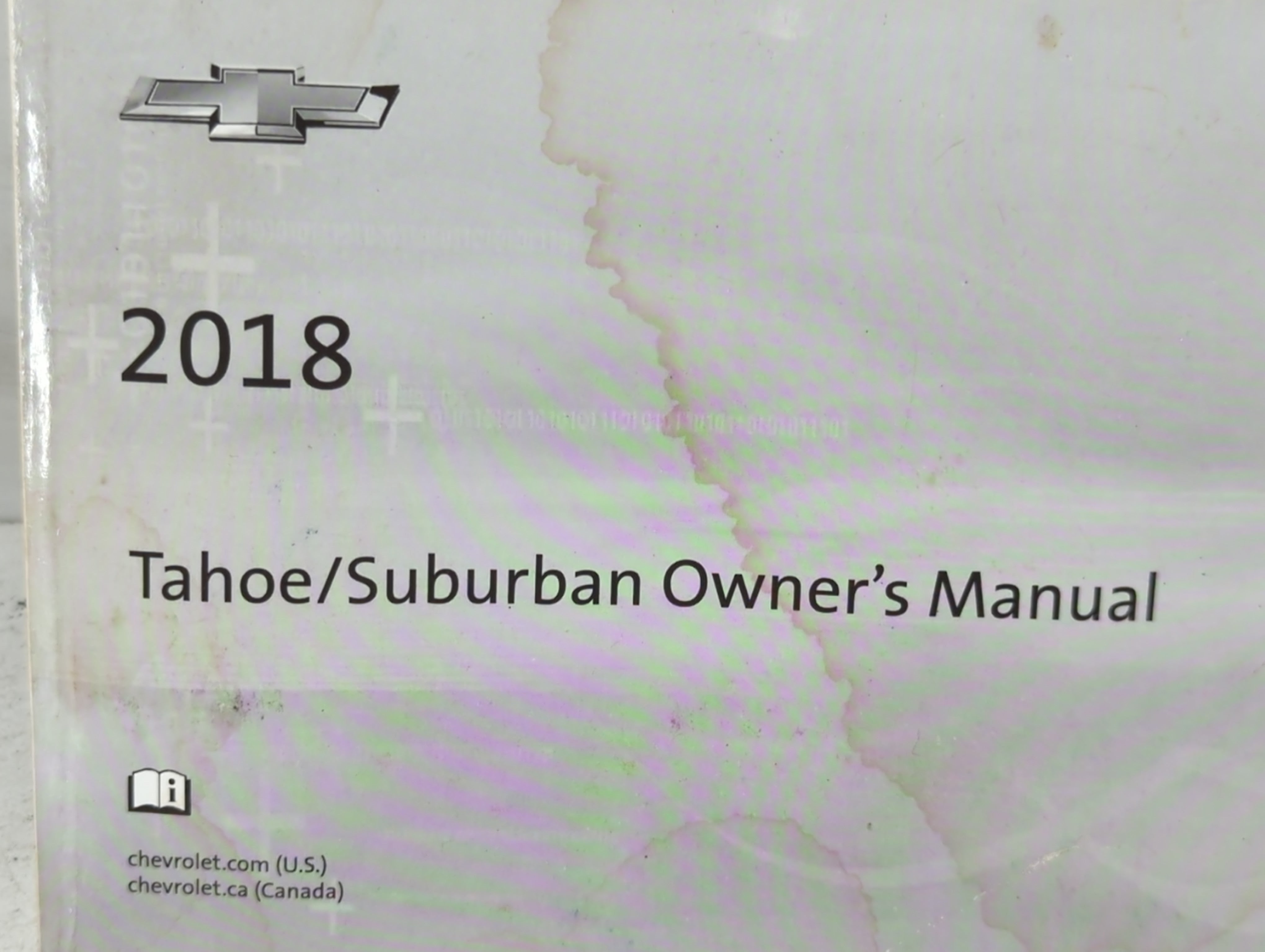 2018 Chevrolet Tahoe Owners Manual Book Guide P/N:84016523 OEM Used Auto Parts - Oemusedautoparts1.com