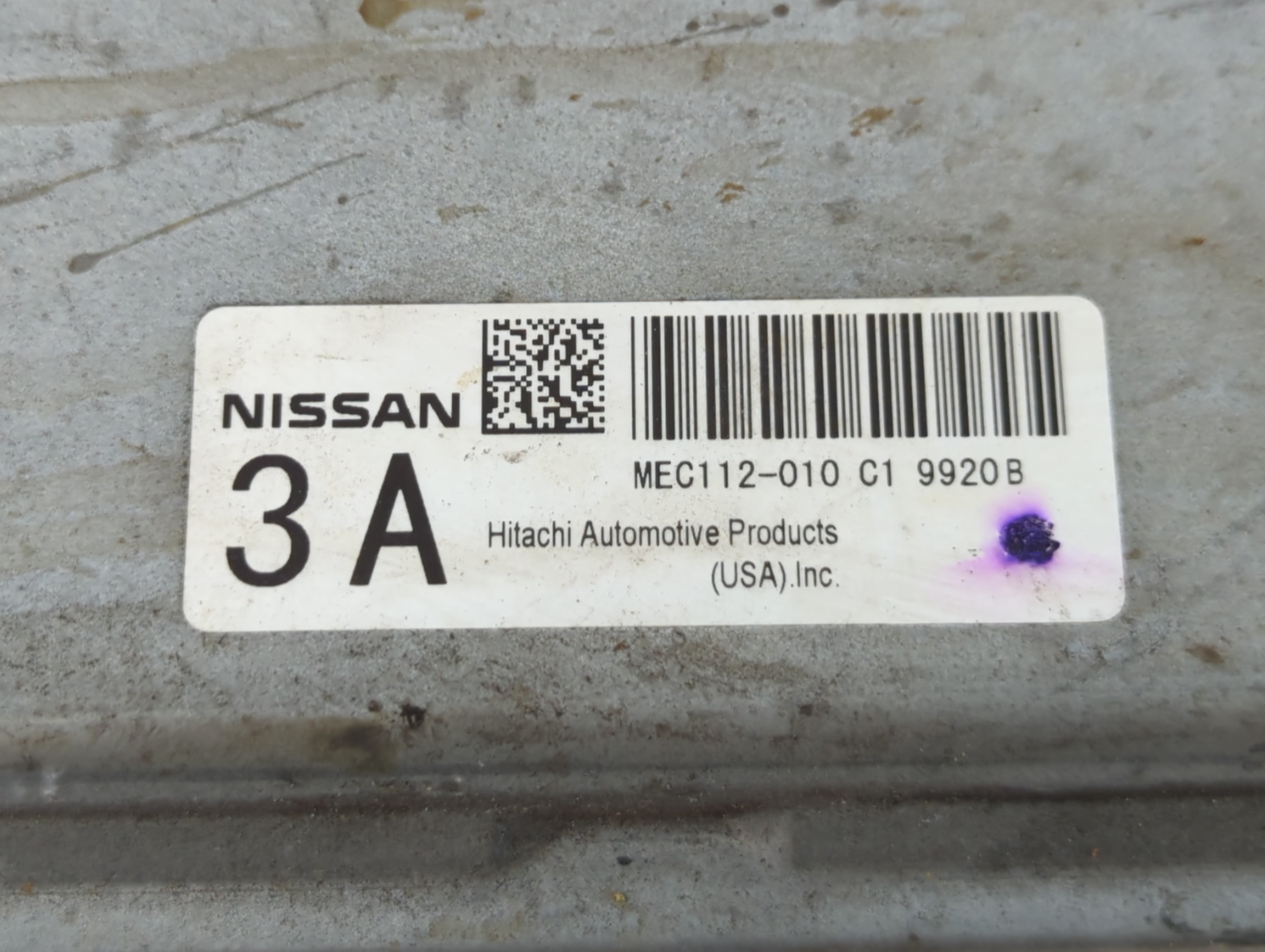 2010 Nissan Altima PCM Engine Control Computer ECU ECM PCU OEM P/N:MEC112-010 C1 MEC112-013 A1 073C A Fits OEM Used Auto Parts - Oemusedautoparts1.com