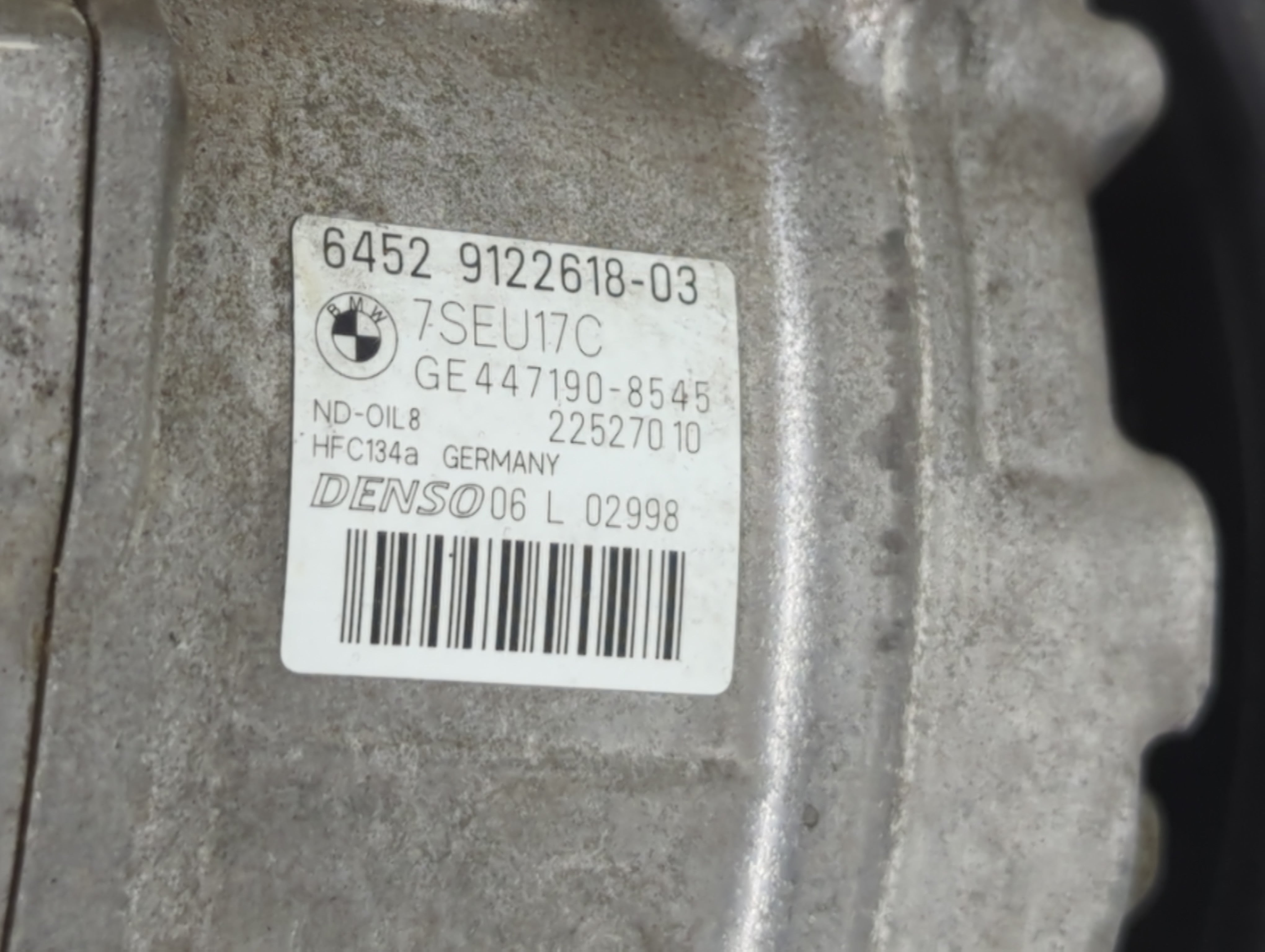 2007-2013 Bmw 328i Air Conditioning A/c Ac Compressor Oem - Oemusedautoparts1.com