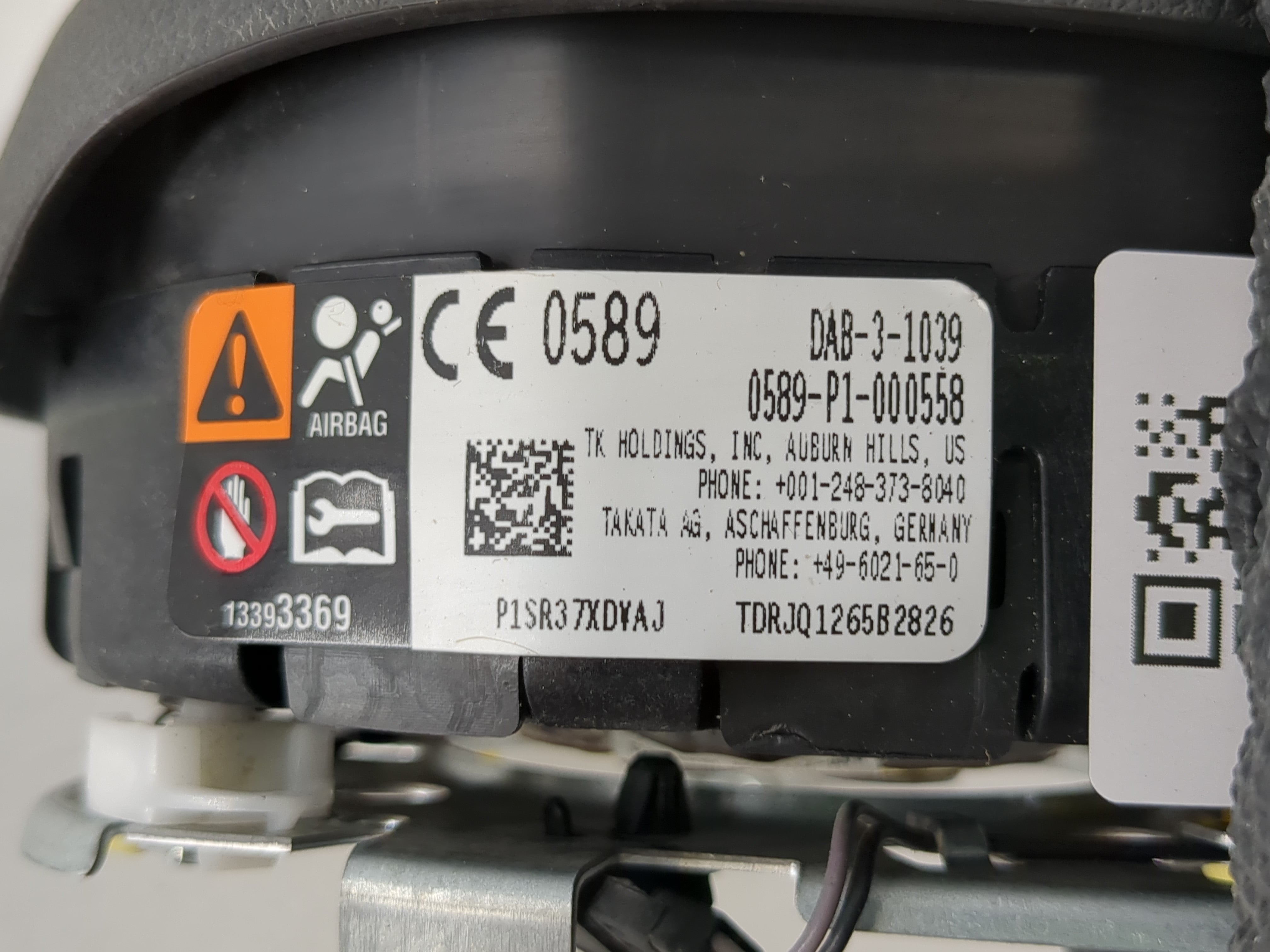 2011-2017 Jeep Patriot Air Bag Driver Left Steering Wheel Mounted P/N:0589-P1-000558 Fits Fits 2011 2012 2013 2014 2015 2016 2017 OEM Used Auto Parts - Oemusedautoparts1.com