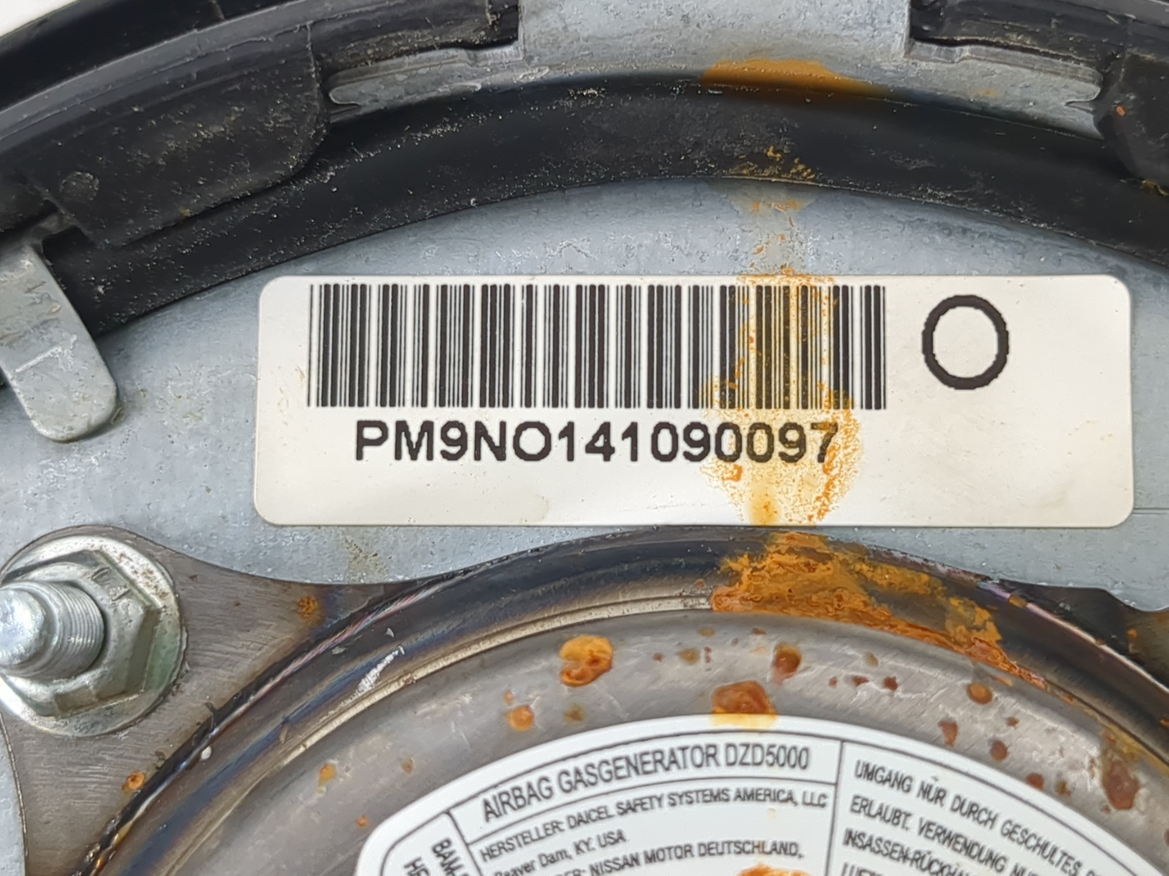2009-2014 Nissan Maxima Air Bag Driver Left Steering Wheel Mounted Fits Fits 2009 2010 2011 2012 2013 2014 OEM Used Auto Parts - Oemusedautoparts1.com