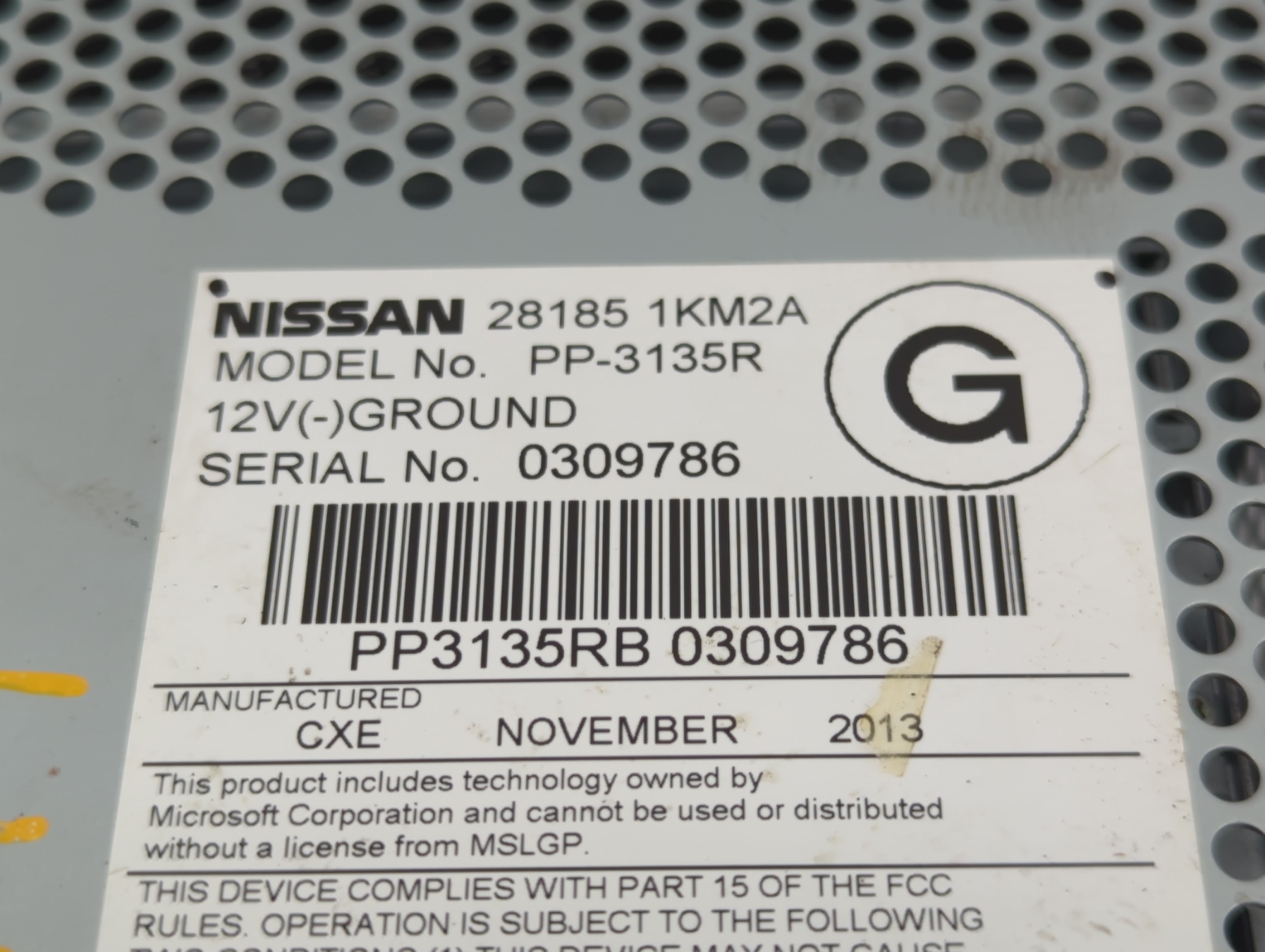 2011-2014 Nissan Juke Radio AM FM Cd Player Receiver Replacement P/N:28185 1KM2A Fits Fits 2011 2012 2013 2014 OEM Used Auto Parts - Oemusedautoparts1.com