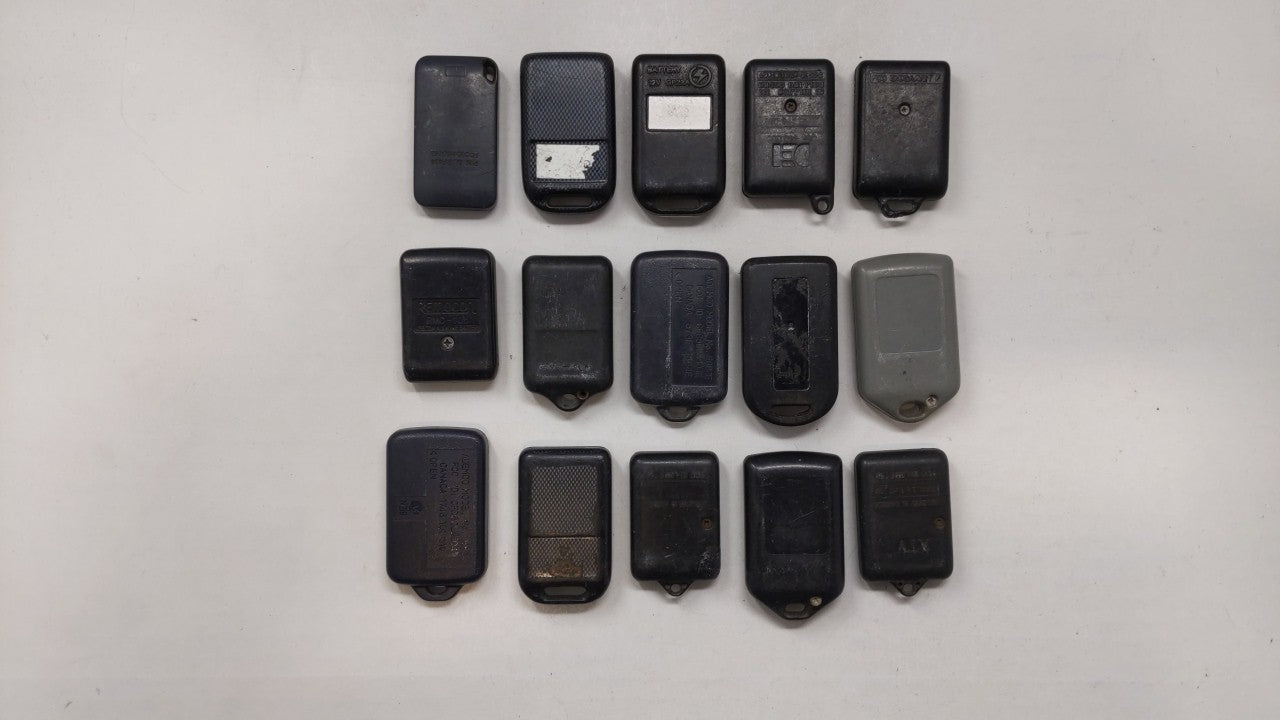 Lot of 15 Aftermarket Aftermarket Keyless Entry Remote Fob MIXED FCC IDS - Oemusedautoparts1.com