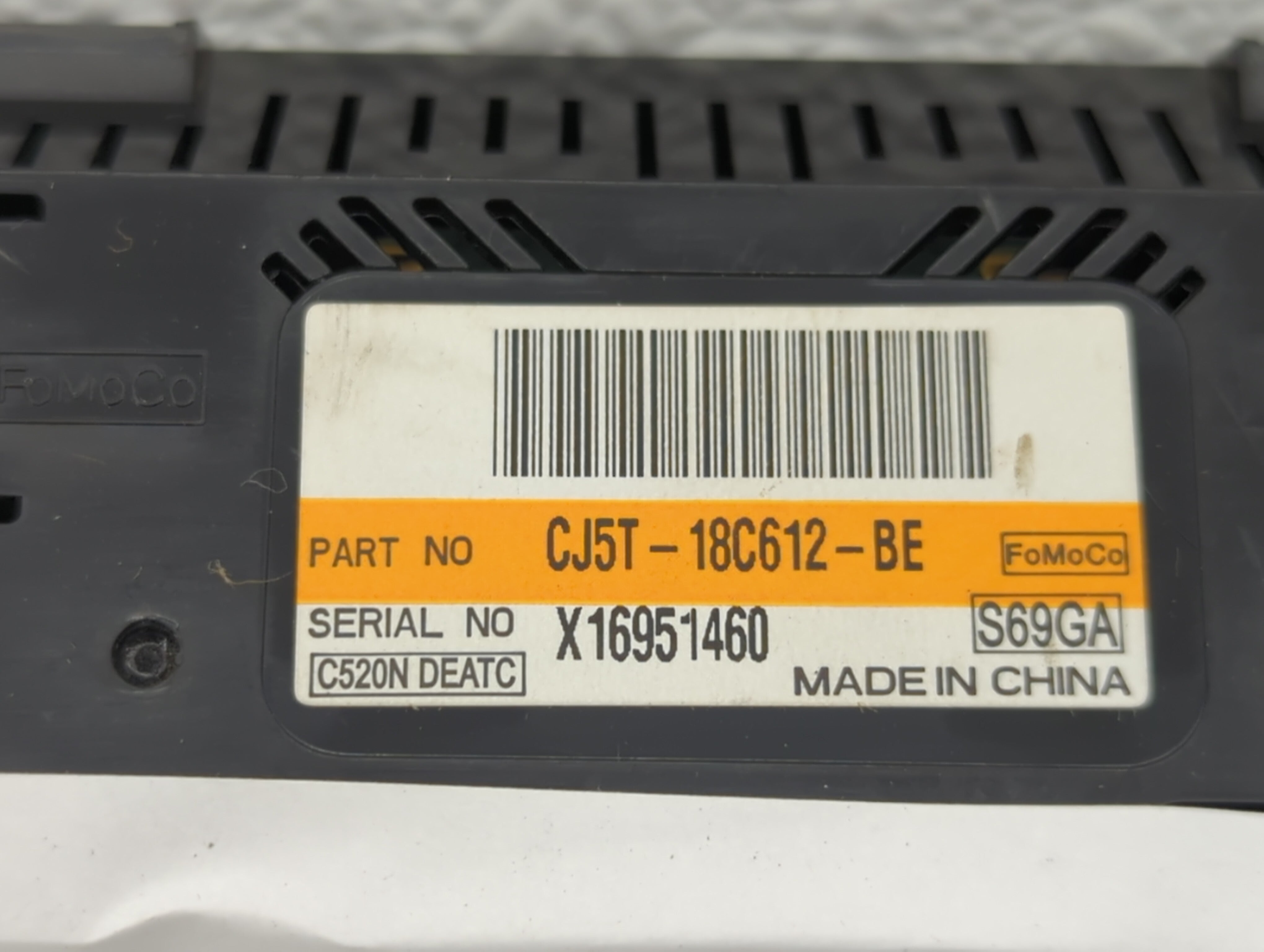 2015-2016 Ford Escape Climate Control Module Temperature AC/Heater Replacement P/N:CJ5T-18C612-BE CJ5T-18C612-BC Fits OEM Used Auto Parts - Oemusedautoparts1.com