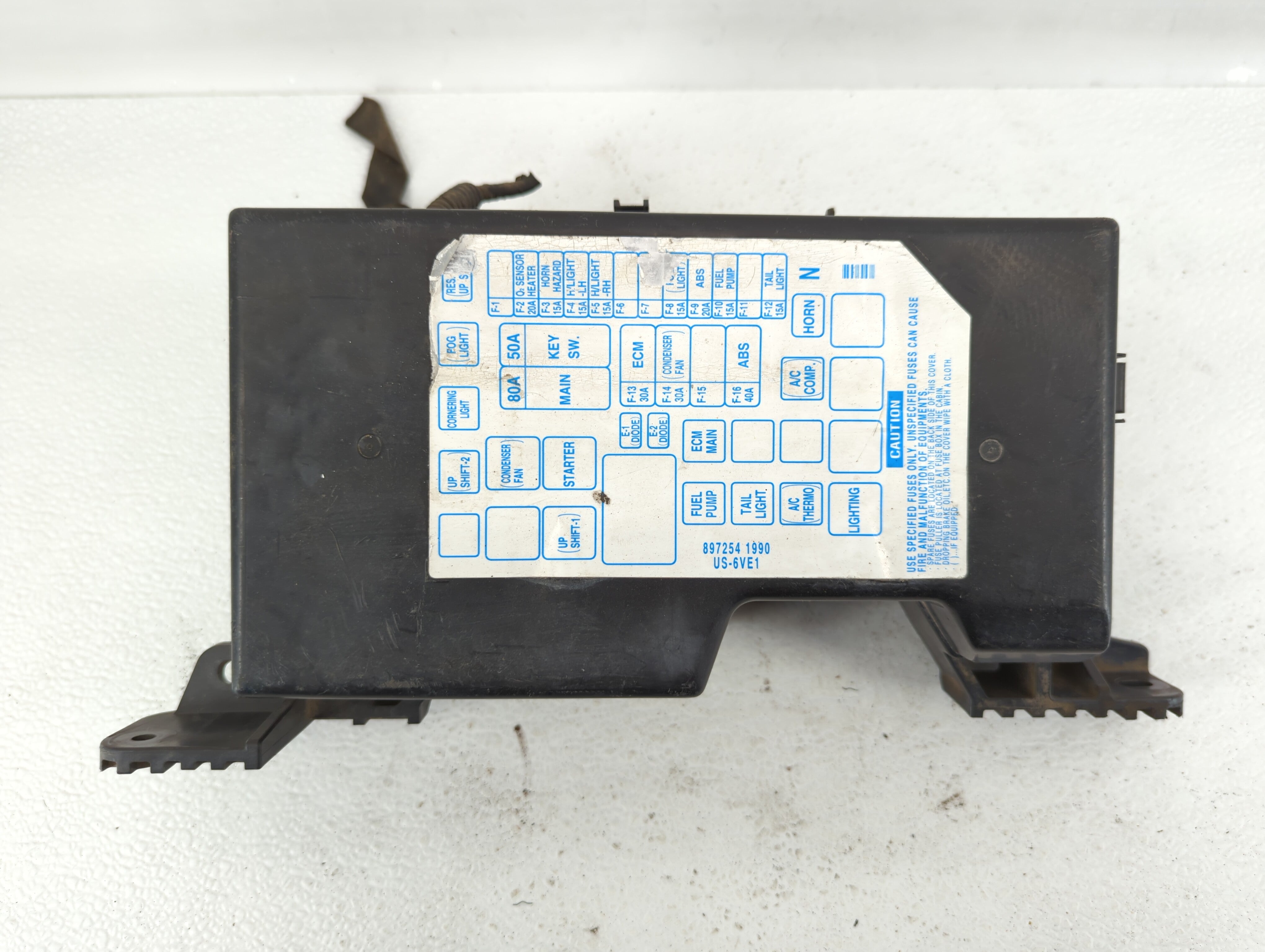 2001 Isuzu Trooper Fusebox Fuse Box Panel Relay Module P/N:897254 1990 Fits OEM Used Auto Parts - Oemusedautoparts1.com