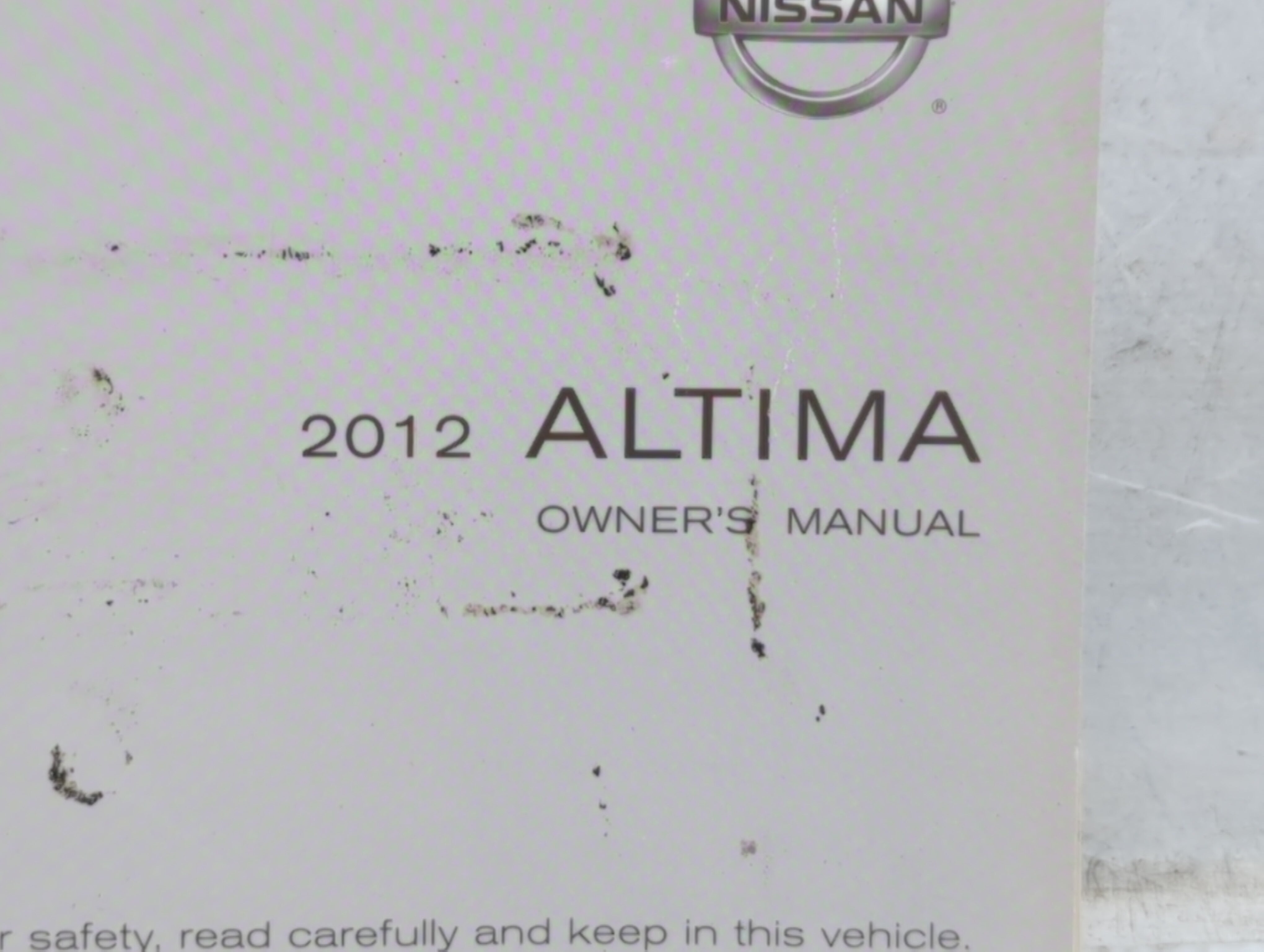2012 Nissan Altima Owners Manual Book Guide P/N:OM2E 0L32U0 OEM Used Auto Parts - Oemusedautoparts1.com