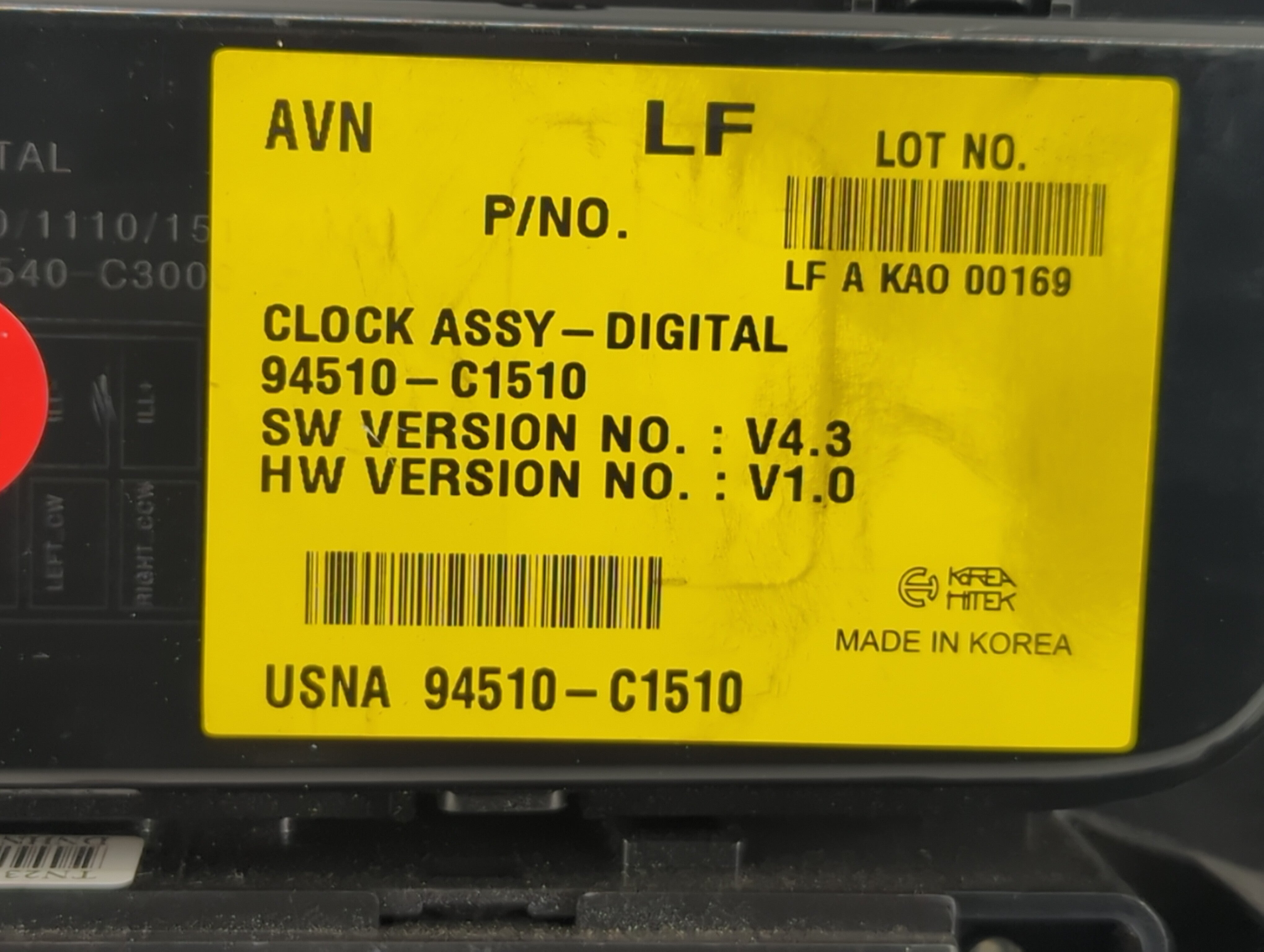 2011-2015 Hyundai Sonata Climate Control Module Temperature AC/Heater Replacement P/N:94510-C1510 Fits OEM Used Auto Parts - Oemusedautoparts1.com