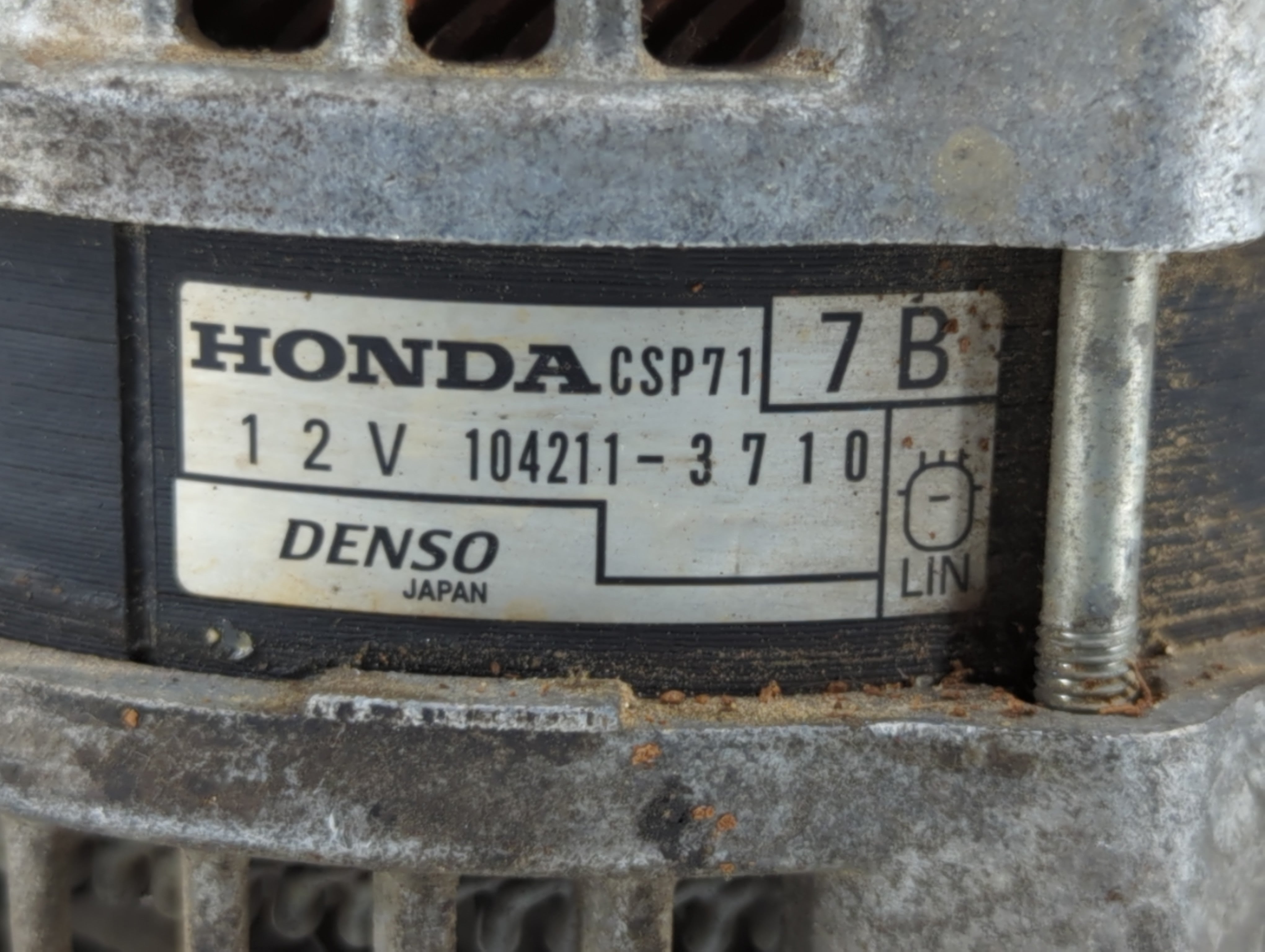 2016 Honda Civic Alternator Replacement Generator Charging Assembly Engine OEM P/N:104211-3710 104211-4340, CSP71 Fits OEM Used Auto Parts - Oemusedautoparts1.com