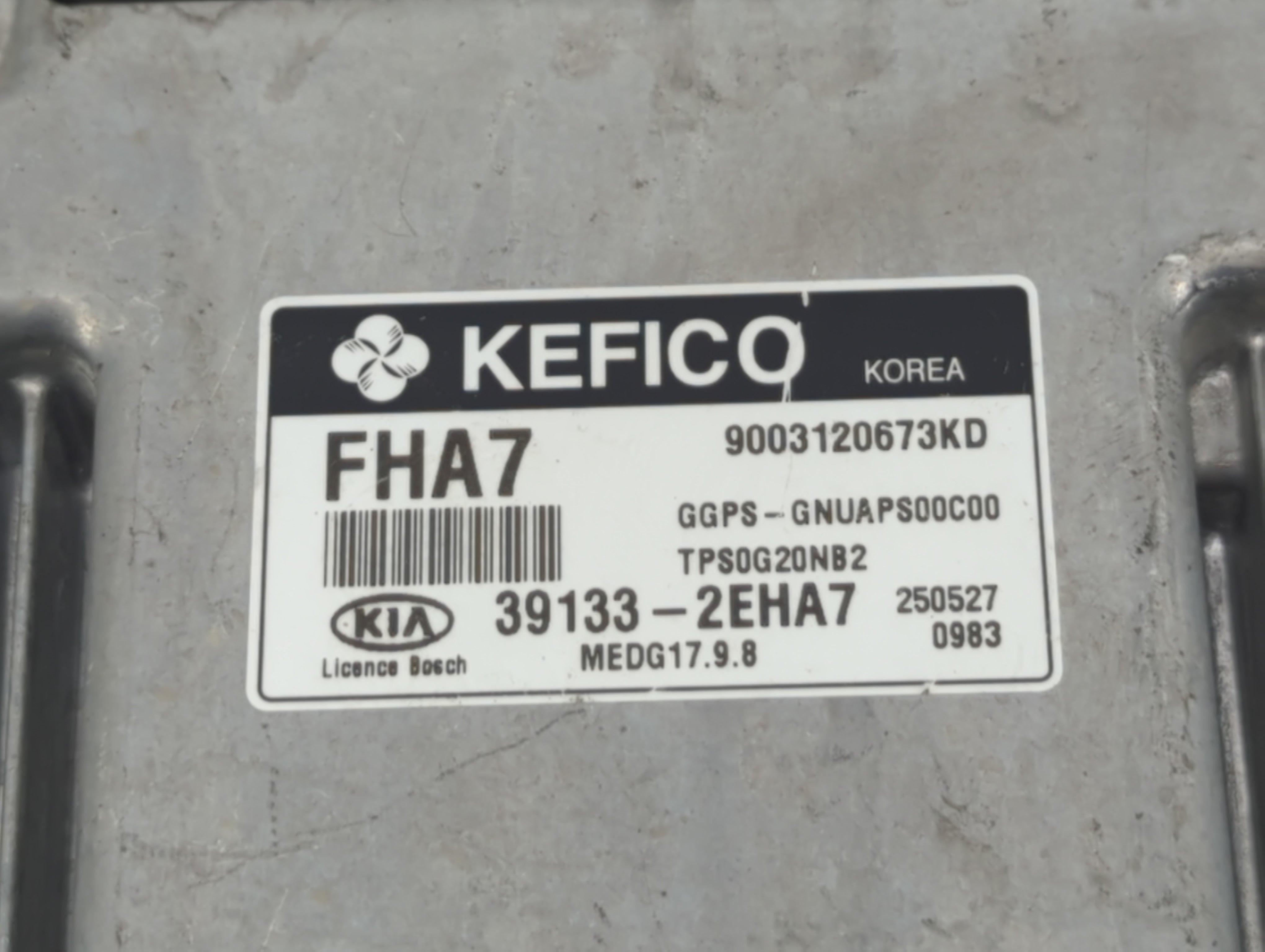 2016 Kia Soul PCM Engine Control Computer ECU ECM PCU OEM P/N:39133-2EHA7 Fits OEM Used Auto Parts - Oemusedautoparts1.com