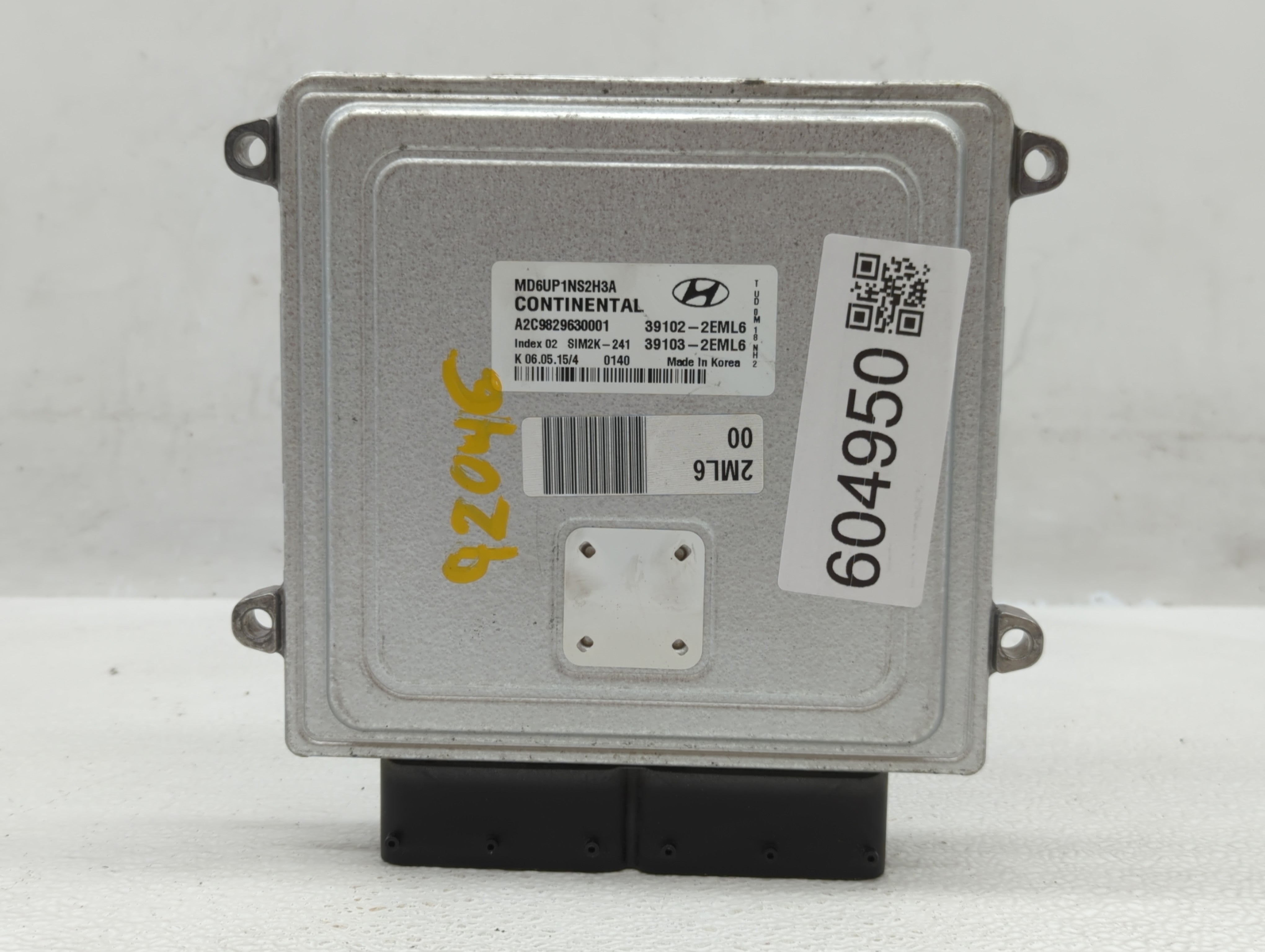 2014-2016 Hyundai Elantra PCM Engine Control Computer ECU ECM PCU OEM P/N:39102-2EML6 Fits Fits 2014 2015 2016 OEM Used Auto Parts - Oemusedautoparts1.com